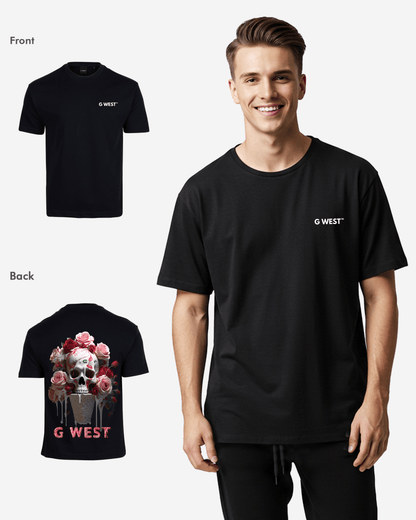 G West Mens Oversized Ice Cream Skull Tee
