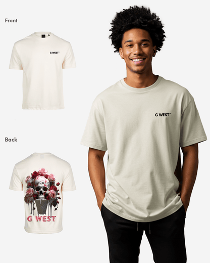 G West Mens Oversized Ice Cream Skull Tee