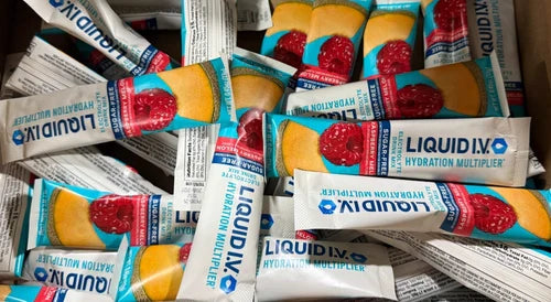 Liquid I.V. Hydration Multiplier, 21 Individual Serving Stick Packs Sugar Free, Raspberry Lemonade